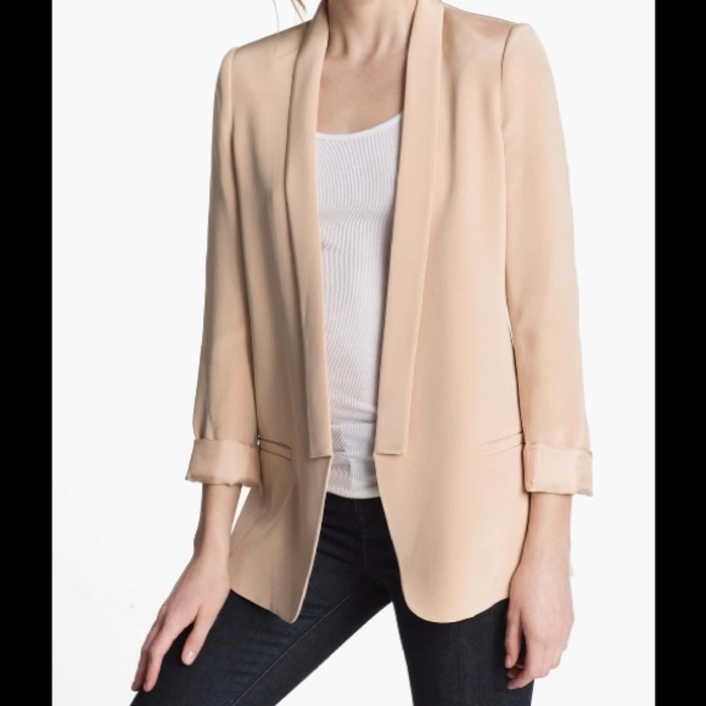 Truth and Pride Silk Blazer blush/pink/nude sz M